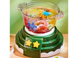 Primerox brinquedo de Cozimento Hot Pot para Crianças com Som Luz Simulação Diy Verde