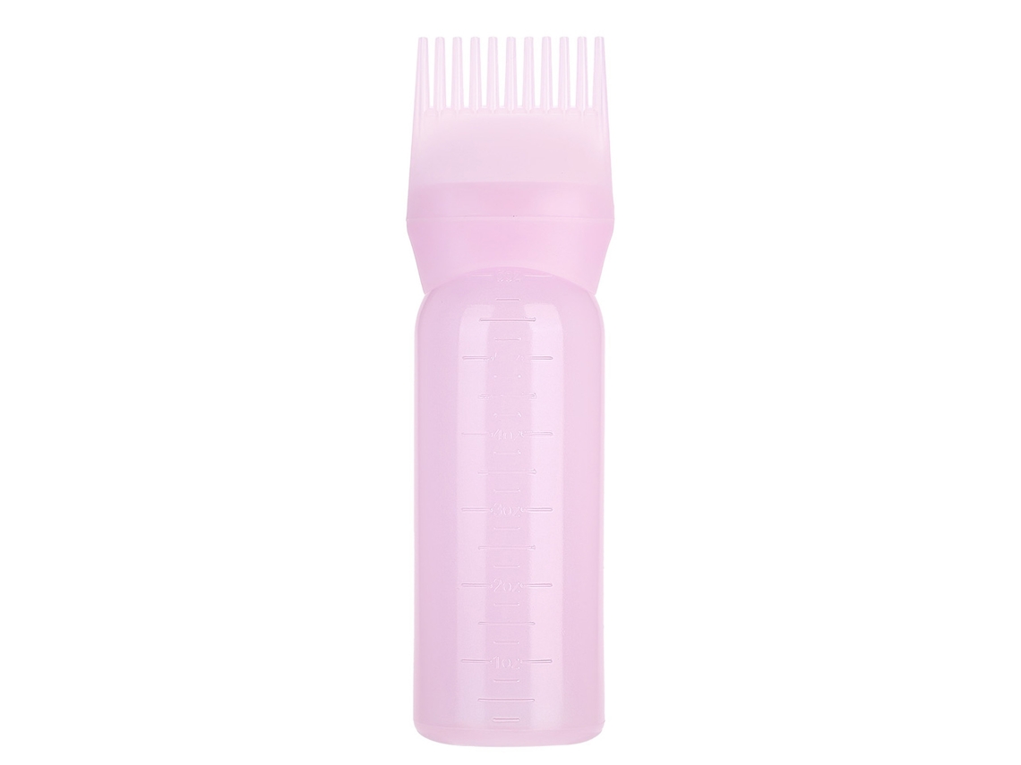 2026 botella Cepillo para Tinte de Pelo 160ml Applicador de Color Aceite Shampoo Herramienta (rosa)