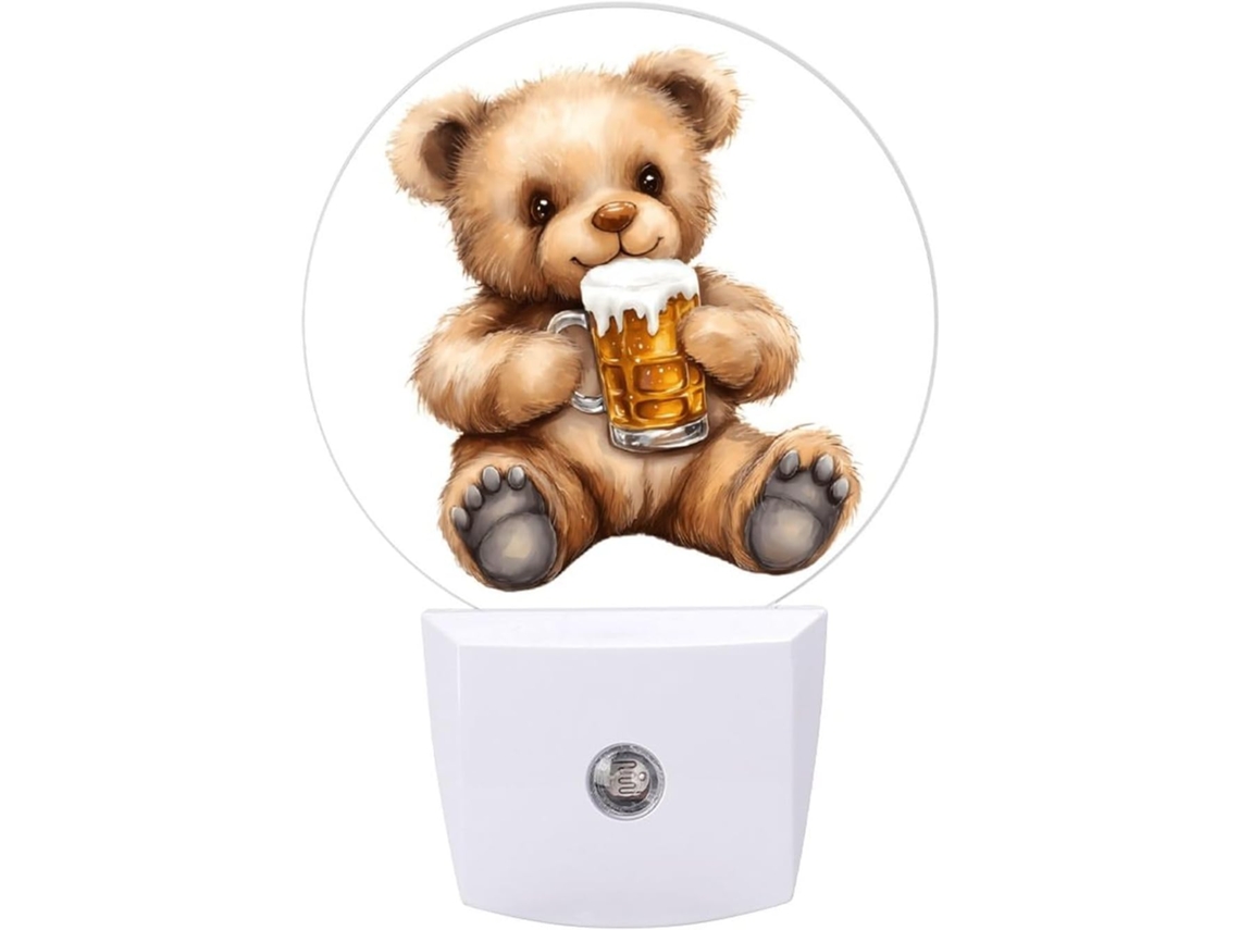 Ursinho De Pelúcia Com Cerveja, Luz Noturna Para Beber, Quarto Ideal.