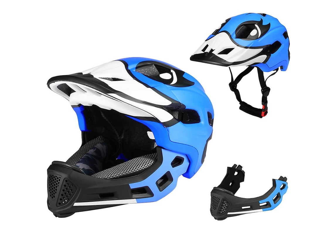 (azul Escuro) Capacete Infantil Integral Removível, Capacete Para Ciclismo