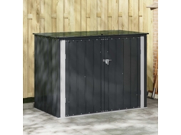 Vidaxl Caixa De Armazenamento Para Jardim Preto 151,5 X 82 X 110,5 Cm