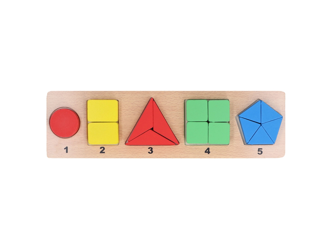 Mali brinquedo Educativo Montessori Quebra cabeça de Formas Geométricas em Madeira para Crianças