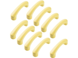 Conjunto De 10 Puxadores Cerâmica Amarela Para Móveis, Estilo Nórdico, Para Quarto Infantil, Gavetas, Portas E Armários
