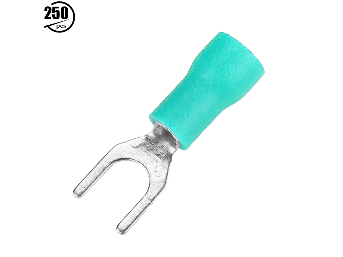 Conjunto De Terminais De Anel Crimpar Laxiscreed Com 250 Peças, Verde, Para Fios Insulados