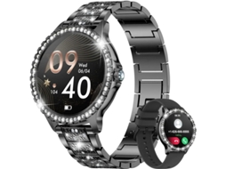 Smartwatch Feminino Chamada Bluetooth Relógio Fitness Feminino 1.32 Com Monitor de Pressão Arterial/Oxigênio/Frequência Cardíaca Bestvite