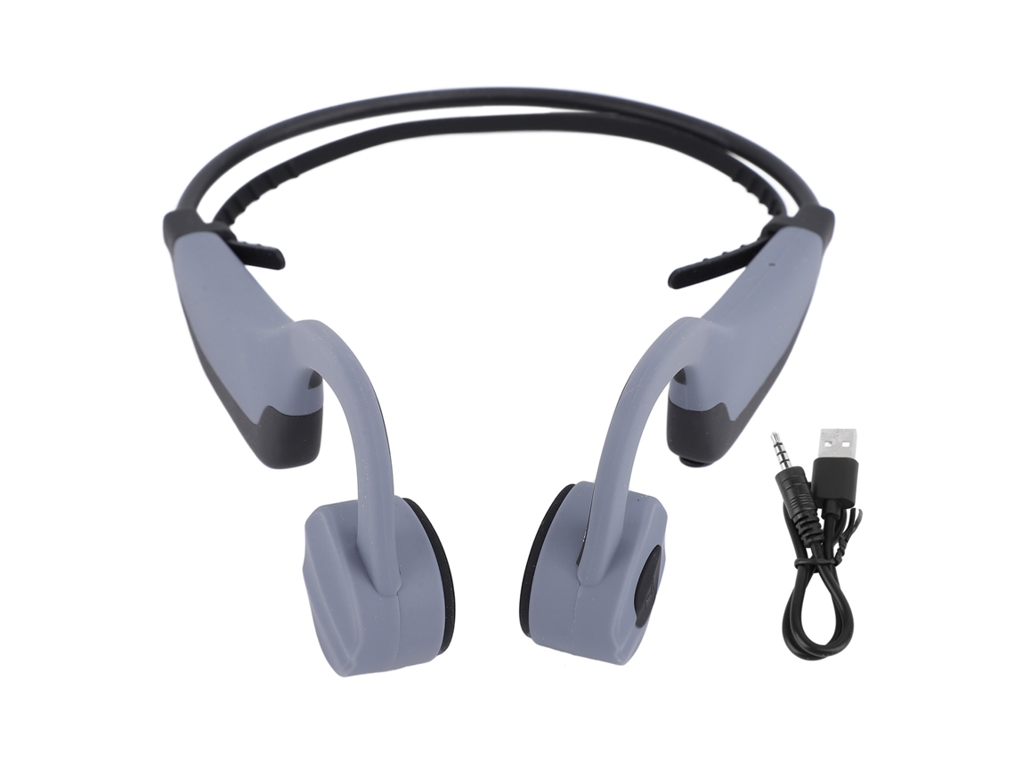 Fones de Ouvido Bone Conduction Ipx8 Sem Fio Resistente À Água Cinza
