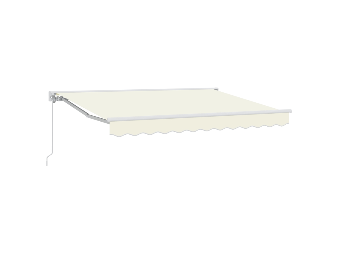 Conjunto 1 Toldo Retrátil Vidaxl Creme Alumínio (250 X 200 Cm)