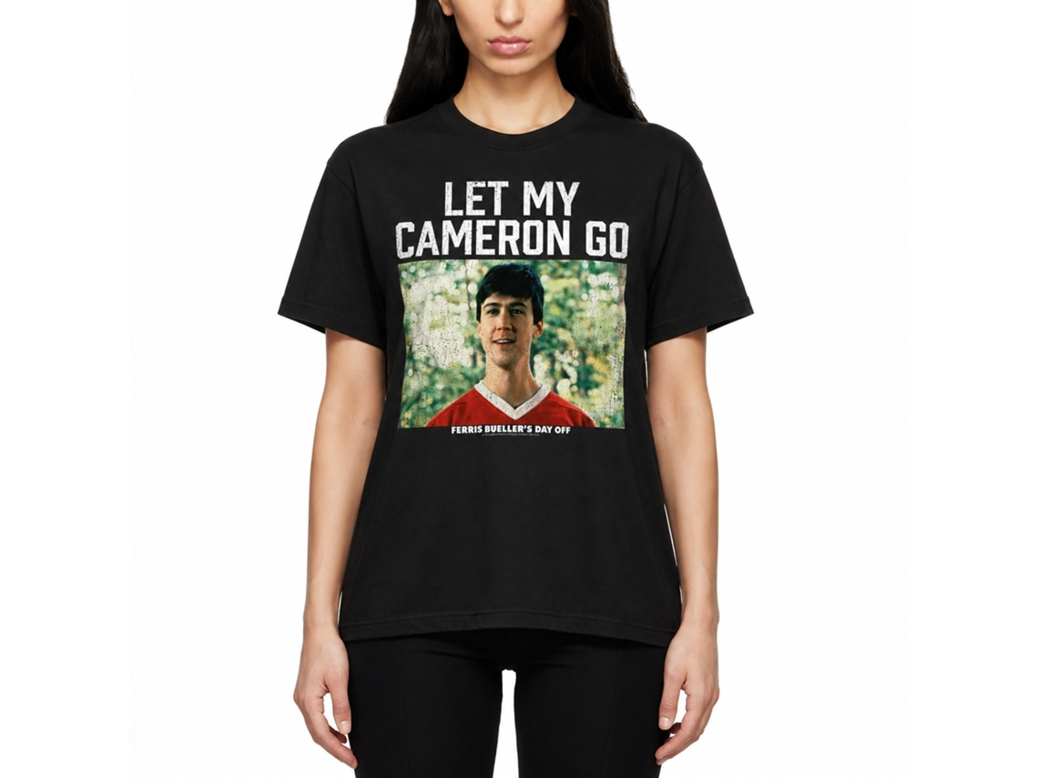 Rockinstone Ferris Bueller's Day Off Let My Cameron Go Black Adult T-shirt Size:xxxl