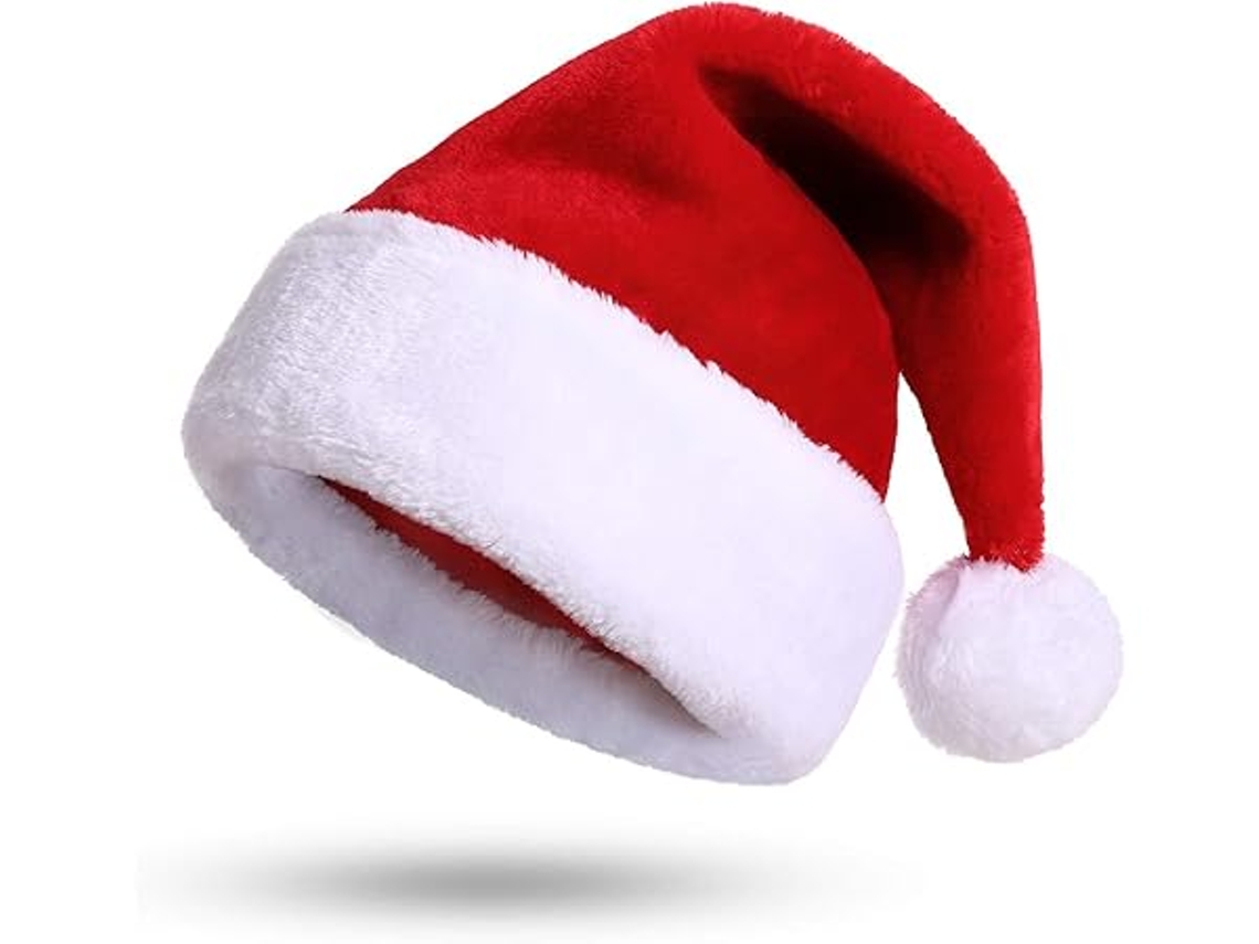 Chapéu de Natal para Adultos, Festas Vermelho, Quentezinho com Borda de Lã Grossa, Ergonômico, Uso Diário STELASPLEN