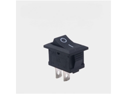 Interruptor Basculante Retangular Preto Shining House On, Off, 2 Posições, 2 Terminais, 6a, 250 Vca/ 125, Pacote Com 5 Unidades
