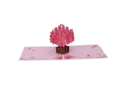 Cartão Pop Up 3d Flor de Cerejeira Presente Romântico