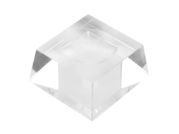 Bola De Cristal Transparente 8cm Decorativa Com Base Clara