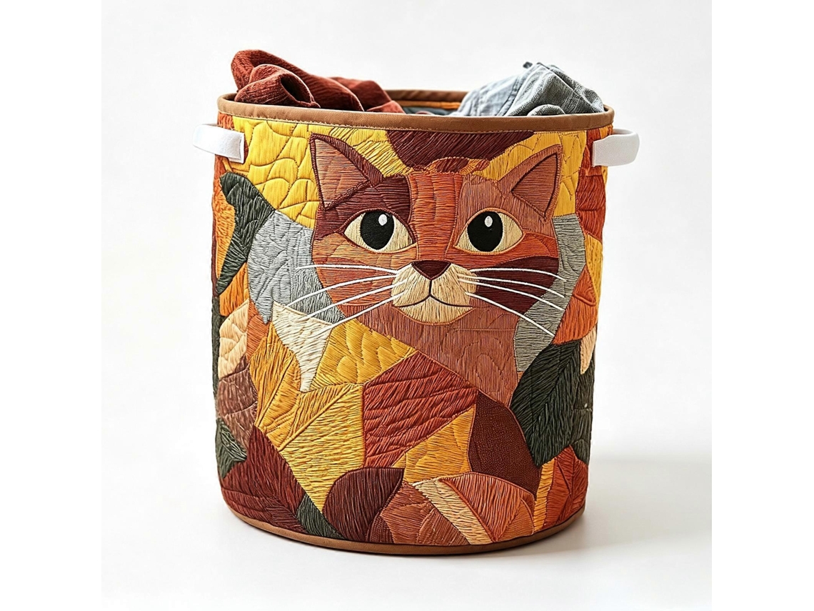 Cesto De Roupa Com Alças, Hamper Bordado Para Toalhas, Quarto E Lavanderia Multicor