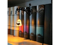 Luminária Fantasma De Biblioteca Com Led Luz Quente, Um Charmoso Abajur De Leitura