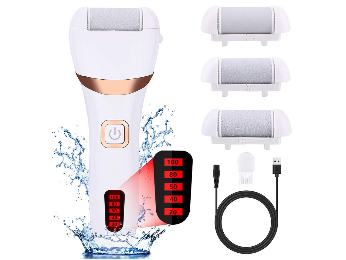 Conjunto De Lixa Elétrica Para Pés, Removedor De Calos Recarregável Elmchee Fd Aquaforge