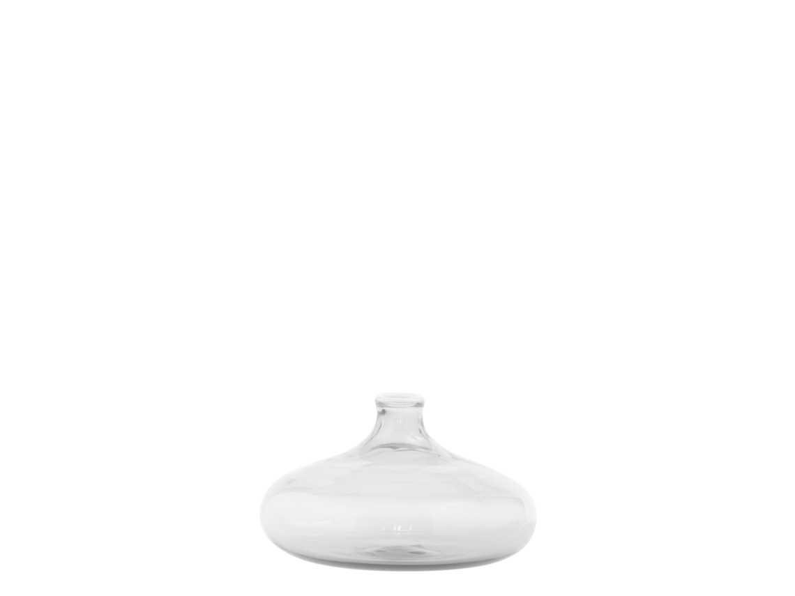 Vaso Un Fiore De 19 Cl Em Vidro Borossilicato Transparente Soprado À Mão, Design Artesanal Elegante E Decorativo Para Qualquer Ambiente Da Casa.