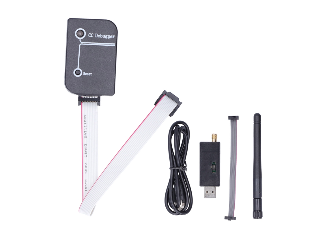 Cc Debugger Programador De Sistema Rf 2.405‑2.485ghz Módulo Acessório Com Antena Cabo Usb Cc2540