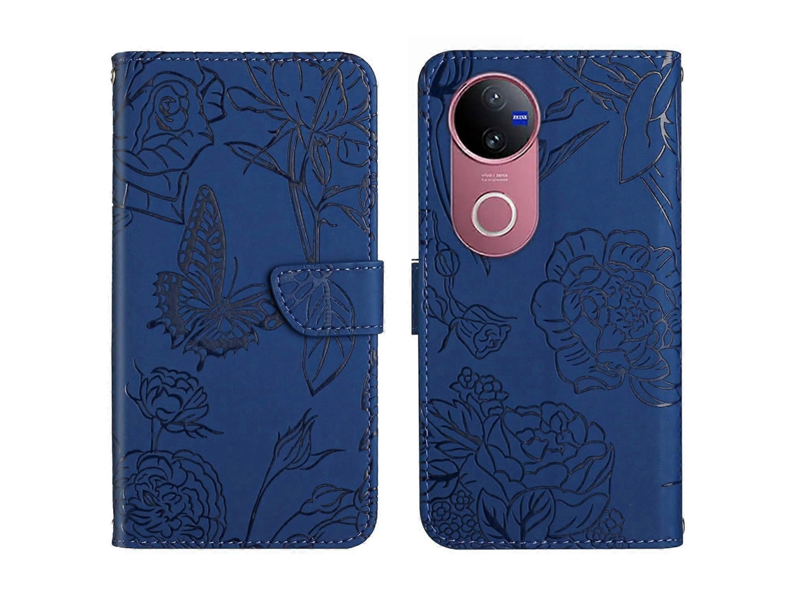 Capa De Celular De Couro Com Estampa De Borboleta Ht03 Skin Feel