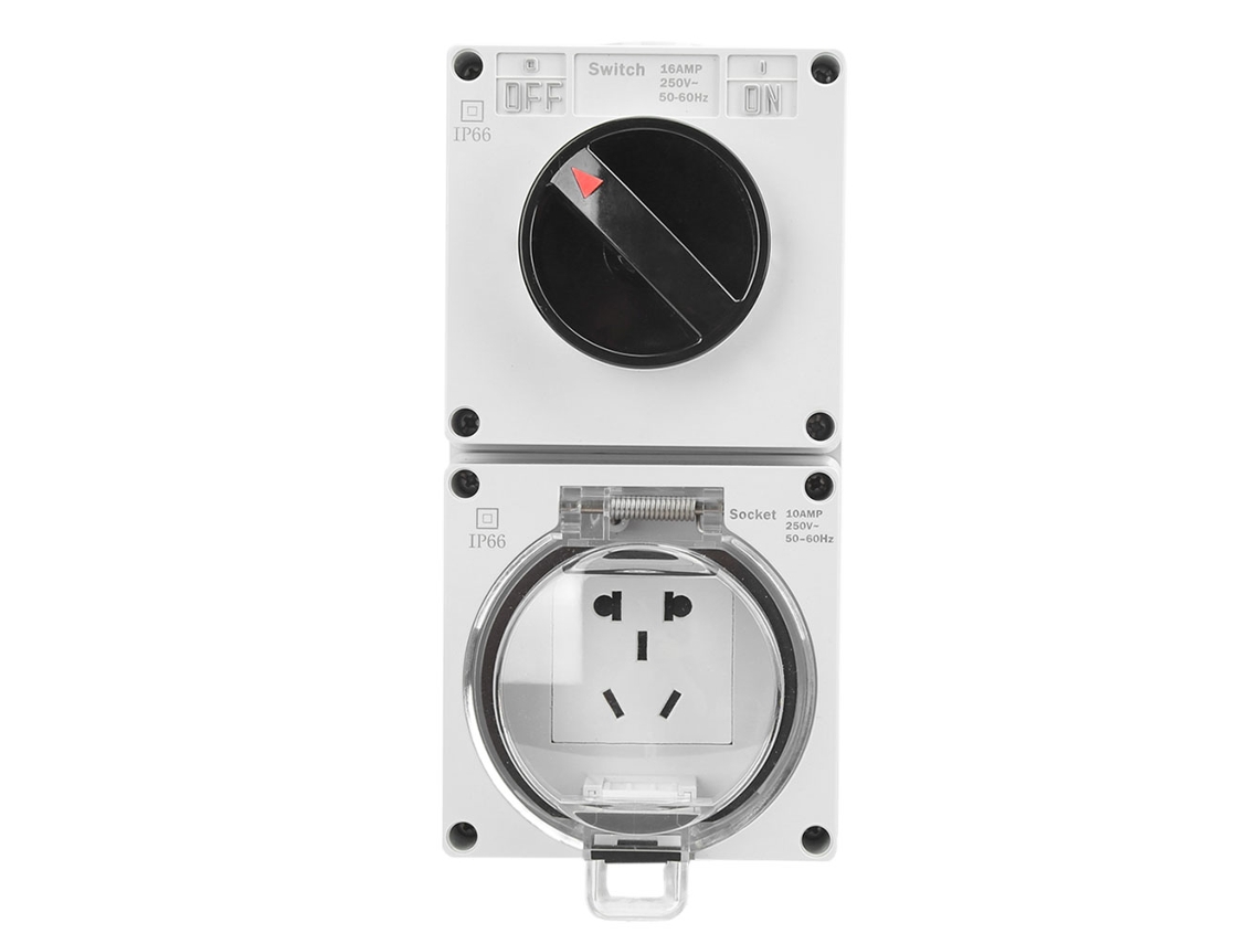 Laxiscreed Tomada Ip66 À Prova De Água Com Interruptor Para Uso Externo Resistente À Chuva