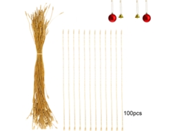 Laxiscreed Cordões De Natal Com Fios Ouro E Prata, 20cm, Pack De 100 Peças Para Decoração Festiva