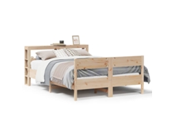 Bed Frame, Bed Frames Vidaxl Marrom Madeira De Pinho (120 X 190 Cm)