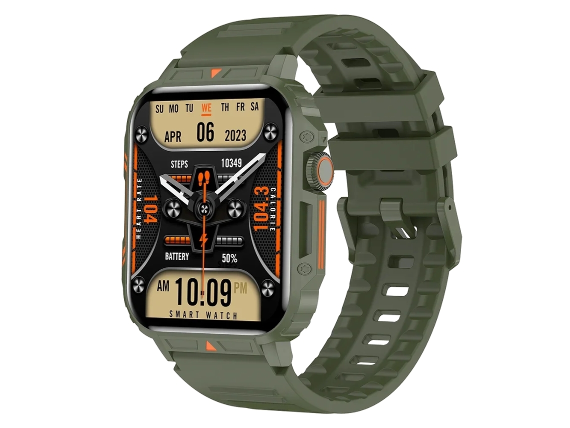 1.95 Ao Ar Livre Militar Relógio Inteligente Homens Chamada Bluetooth Smartwatch Ip68 À Prova D Água Relógios de Fitness para Android Ios