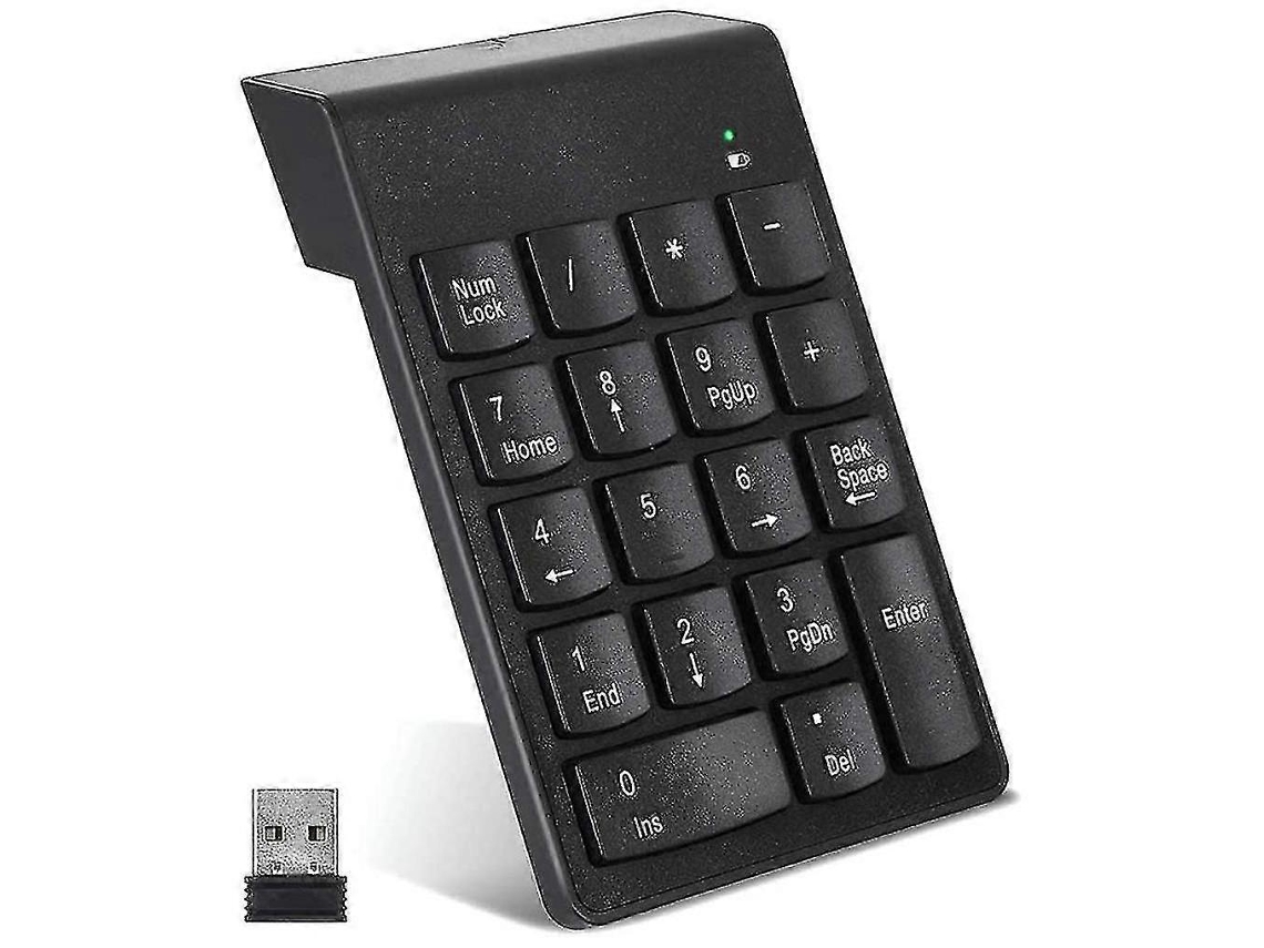 Teclado Numérico Sem Fio Com 18 Teclas E Receptor Mini Usb 2.4g Para Laptop Ly Ebike