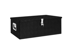 Conjunto 1 Storage Box, Storage Boxes Vidaxl Preto Alumínio (90 X 47 X 33.5 Cm)
