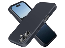 2026 capa de Silicone para Iphone 16 6.1" Azul Noturno Fina Proteção Anti choque Anti empréstimo