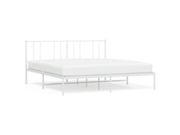 Bed Frame, Bed Frames Vidaxl Branco Aço (180 X 200 Cm)