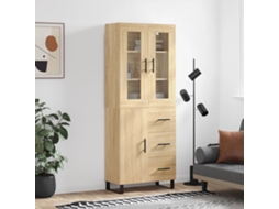 Vidaxl Armário Alto 69,5x34x180 Cm Derivados De Madeira Cor Sonoma