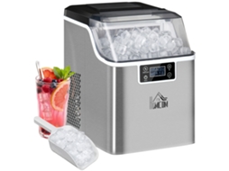 Máquina de Gelo AQUAFORGE, 20kg/24h, 24 cubos, 14-18 min, reservatório 3,2L, prata