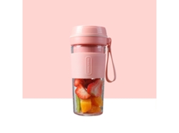 Halinuia Fs1300 Mini Juicer Home Portátil Cooking Machine Juice Copo Juicer, Cor: Cherry Blossom Quatro Blade