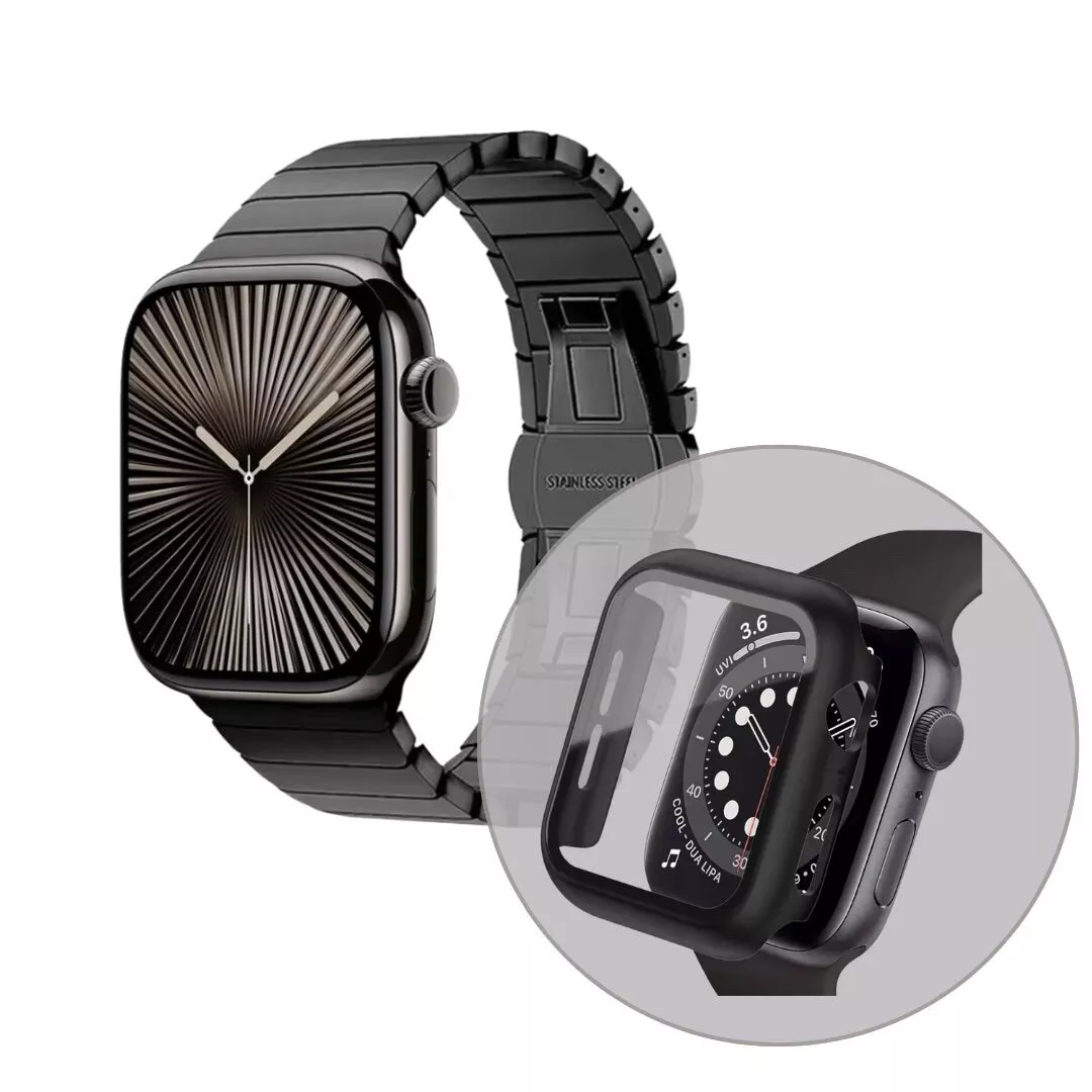Aplica Se A Apple Watch Ultra 38/40/41/s10 Mmcaixa Para Pulseira De Aço Inoxidável Preta SUNNY SPACES (42)