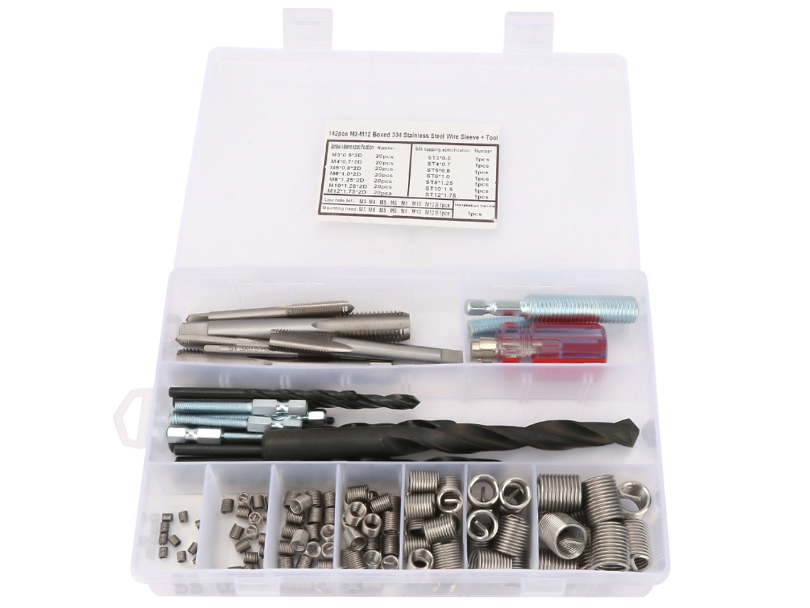 Kit De Reparação De Rosca Em Aço Inox Laxiscreed Para Inserções E Reparações De Parafusos De Alta Resistência