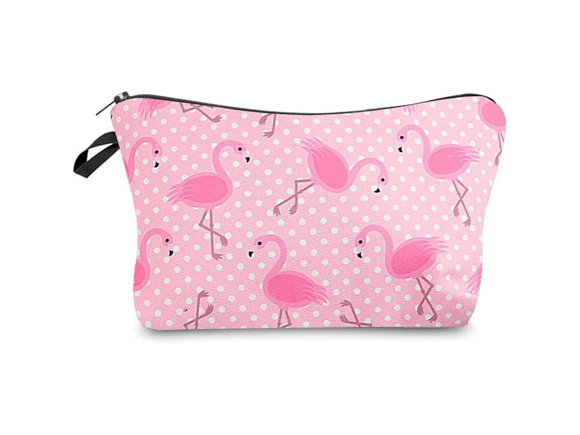 Bolsa De Maquiagem Pequena Flamingo Para Bolsa, Estojo De Cosméticos Bonito Portátil Para Viagem