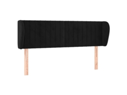 Headboard, Headboards Vidaxl Preto Veludo (147 X 23 X 78/88 Cm)
