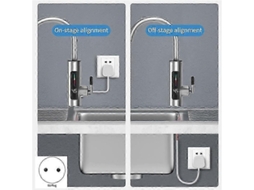 Torneira De Cozinha, Elétrica De Cozinha Com Aquecedor De Água Instantâneo Em Aço Inoxidável, Para Água Quente Ou Fria
