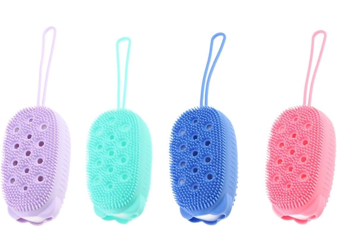 Lurelia Conjunto De 4 Escovas De Silicone Para Duche, Silicone Macio, Dupla Face E Massagem Suave, Uso Diário Prático
