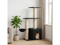 Vidaxl Árvore Com Postes De Sisal Cinzento-escuro 133 Cm