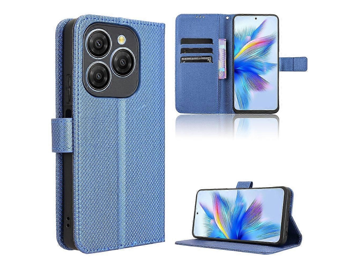 Capa De Couro Com Textura De Diamante Para Blackview Shark 9