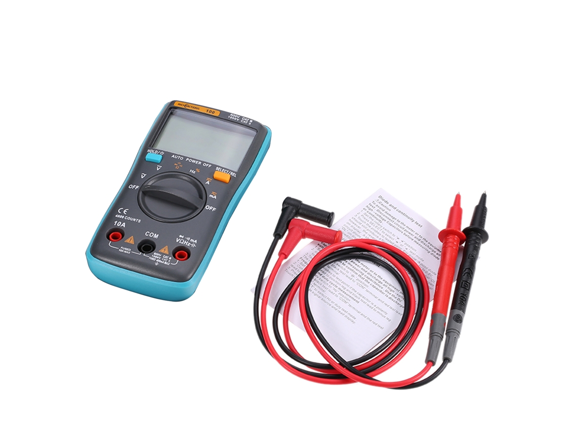 Richmeters Rm100 Multímetro Digital Lcd True Rms Medição Tensão Corrente Resistência Capacitância Frequência