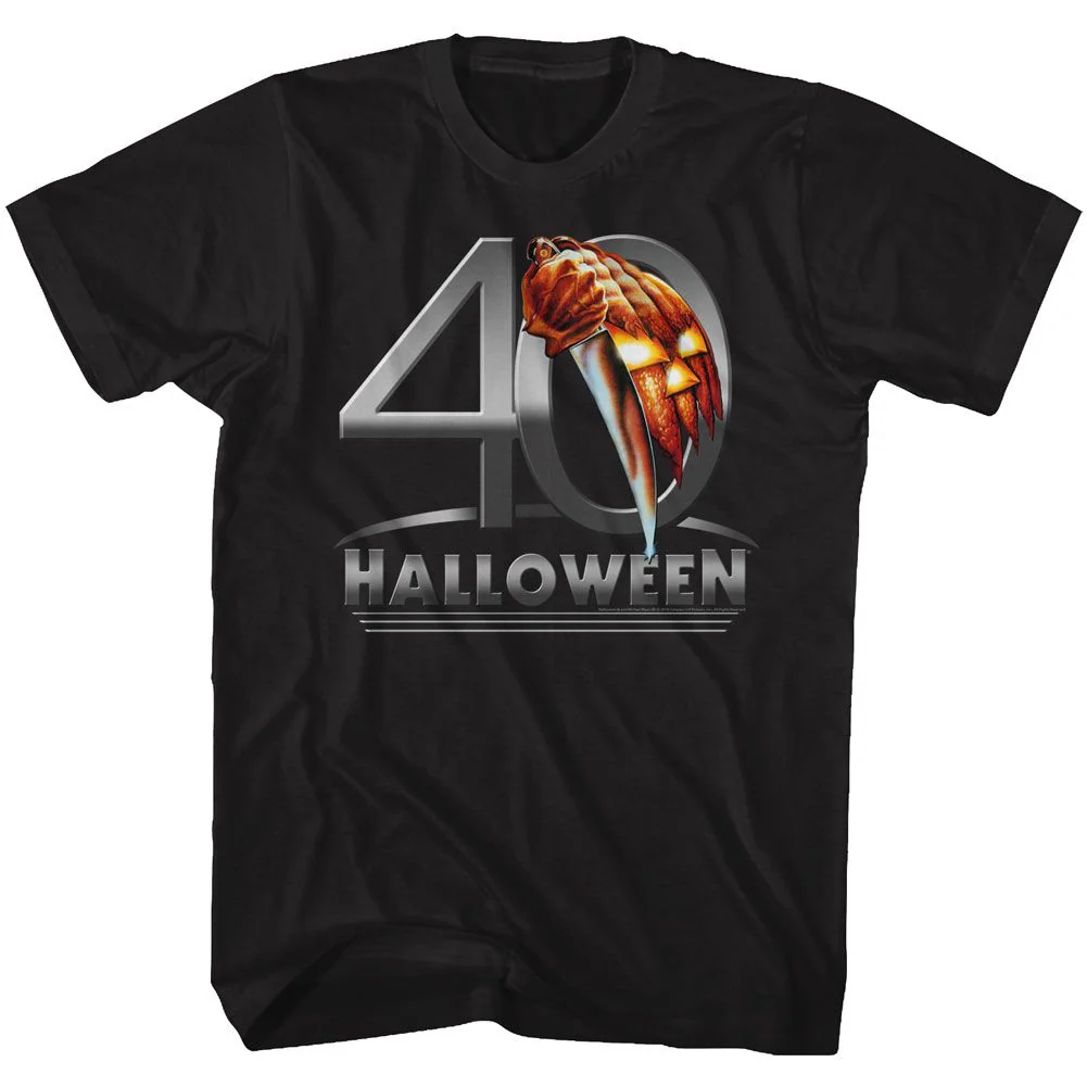 Unisex Adult T-shirt Rockinstone Halloween 40 Halloween Black Sizem
