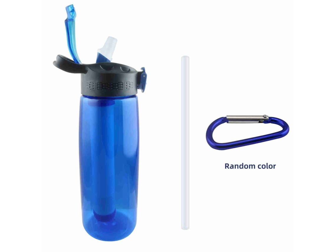 Garrafa com Filtro Purificador Tritan Sem Bpa Azul