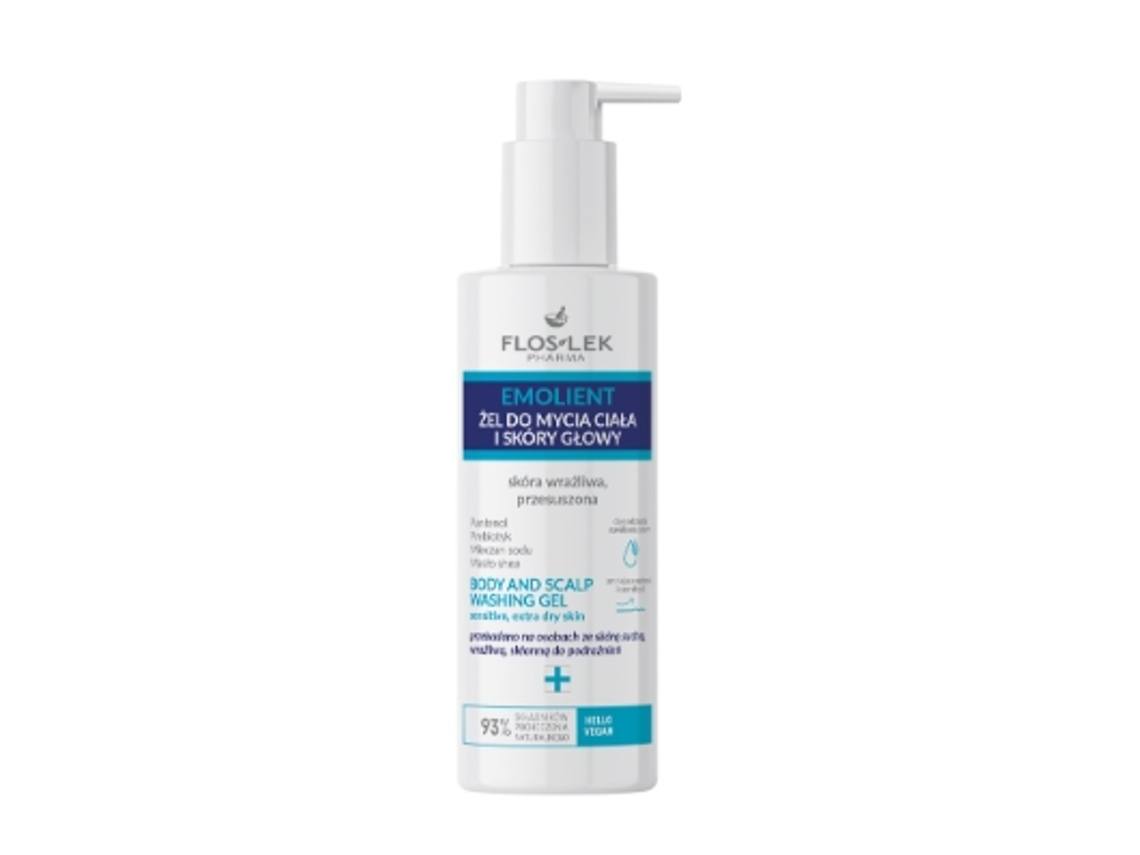 Gel De Limpeza Corporal Flos Lek Emoliente Para Pele Sensível, Ressecada 175 Ml Floslek