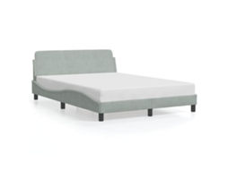 Bed Frame, Bed Frames Vidaxl Cinzeto Veludo (120 X 200 Cm)