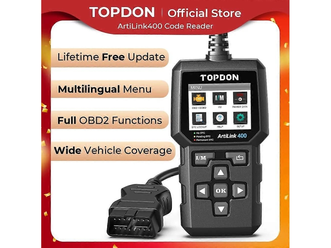 Topdon Al400 Obd2 Scanner Ferramenta De Diagnóstico Leitor De Código Clear Artilink400 Ferramentas De Peças De Automóveis