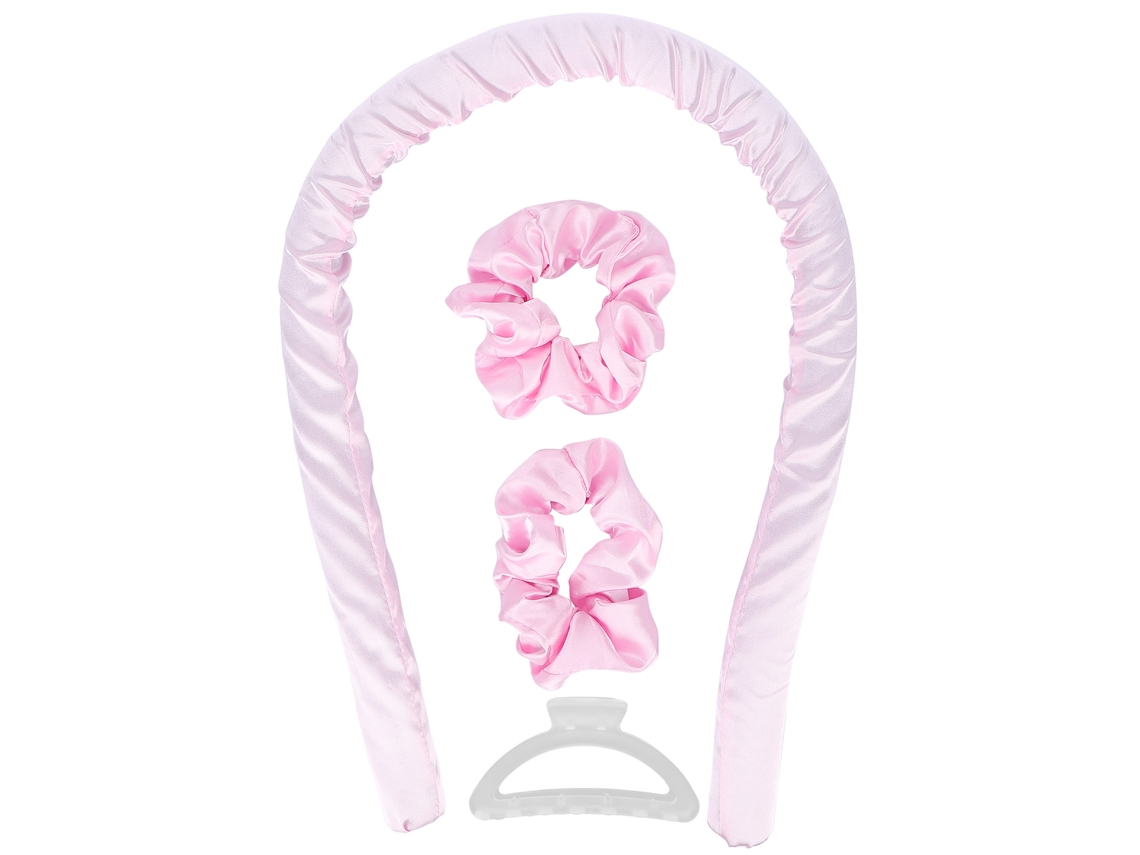 Roller De Cabelo Sem Calor Com Espuma Cabelo Cacheado Bandana Ferramenta Para Dormir Diy Rosa