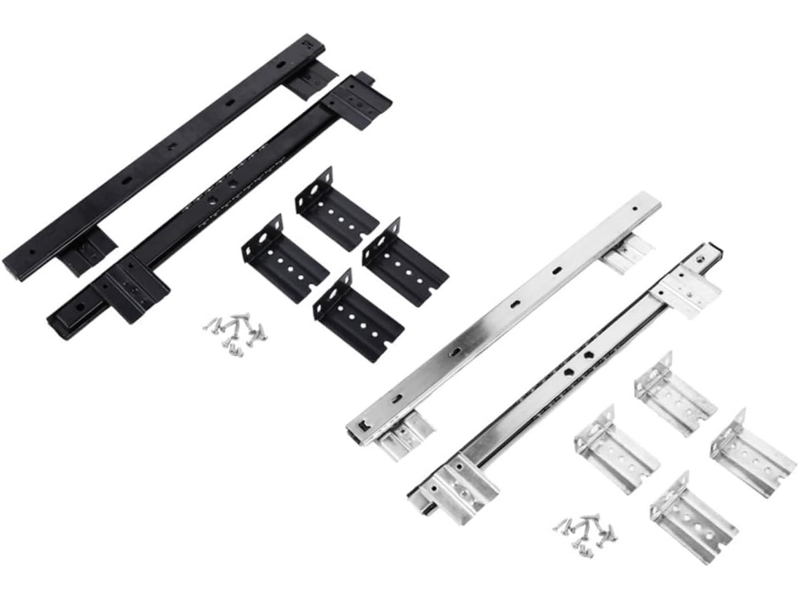 Conjunto De 2 Corrediças Com Rolamento Esferas Para Teclado, Para Uso Sob A Mesa De Escritório Ou Computador, Com Trilho