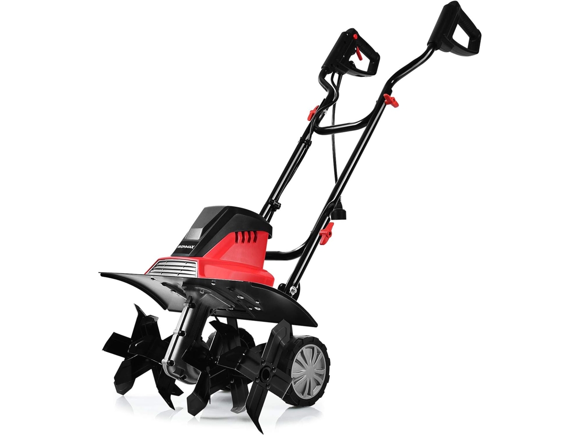 Motocultivador Elétrico 43Cm Largura de Trabalho /6 Lâminas /1500W / 22Cm Profundidade de Trabalho / 400 Rpm para O Jardim COSTWAY